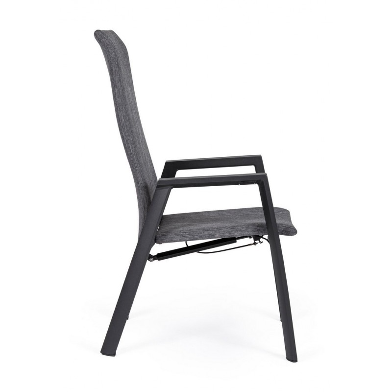 Bizzotto Krzesło Ogrodowe Ethan Ciemny    Szary