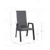 Bizzotto Krzesło Ogrodowe Ethan Ciemny    Szary