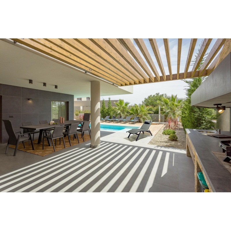 Bizzotto Krzesło Ogrodowe Ethan Ciemny    Szary