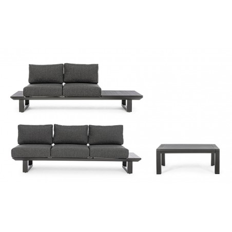 Bizzotto Zestaw Wypocznkowy Ogrodowy      Konnor Antracyt