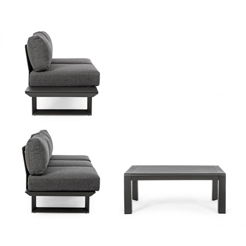 Bizzotto Zestaw Wypocznkowy Ogrodowy      Konnor Antracyt