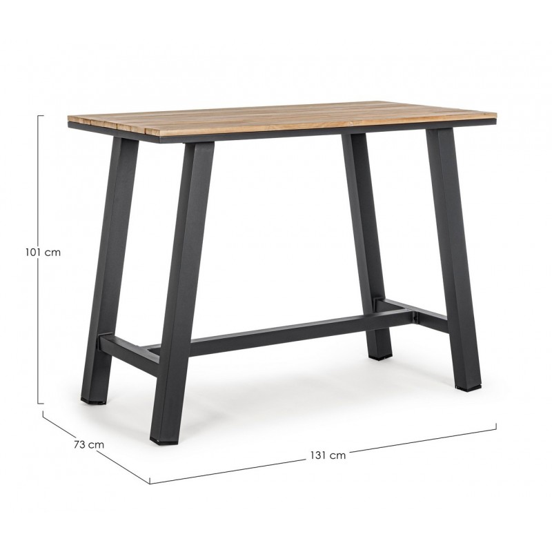 Bizzotto Stół Ogrodowy Skipper 101        Naturalny / Antracyt