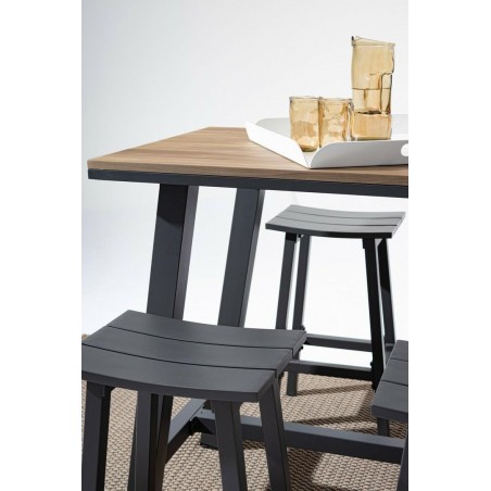 Bizzotto Stół Ogrodowy Skipper 101        Naturalny / Antracyt