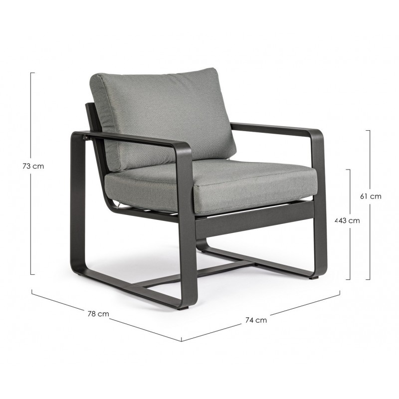 Bizzotto Fotel Ogrodowy Merrigan Szary