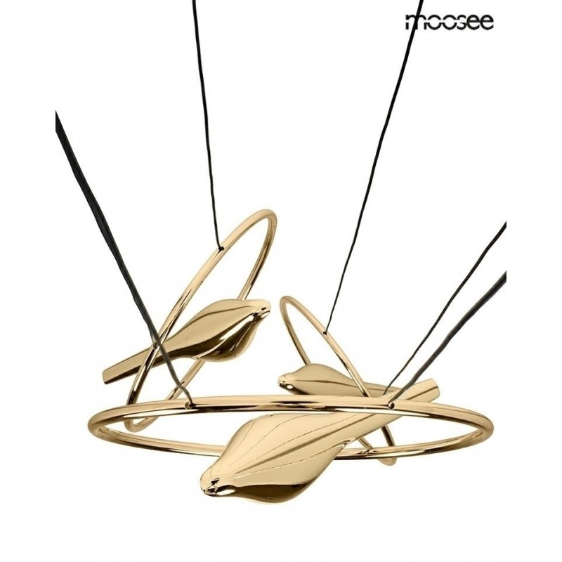 MOOSEE lampa wisząca BIRD DISC złota