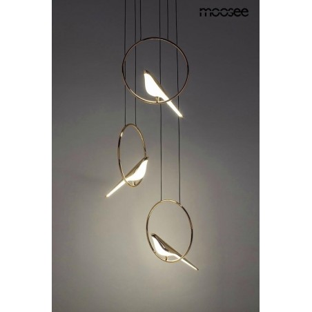 MOOSEE lampa wisząca BIRD DISC złota