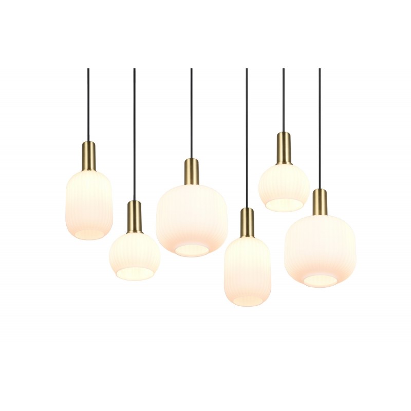 Trio Lampa wisząca nowoczesna DIVA 319800608 złoty i odcienie złota, czarny