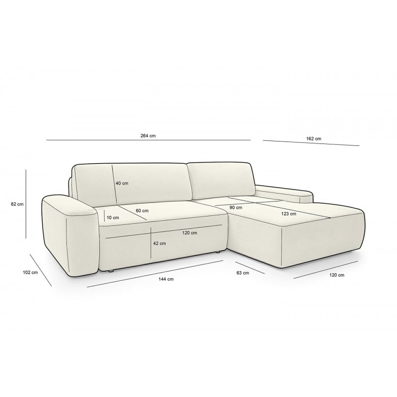 Narożnik Mia Z Funkcją Spania - Bubble02   Ii Grupa Tkanina