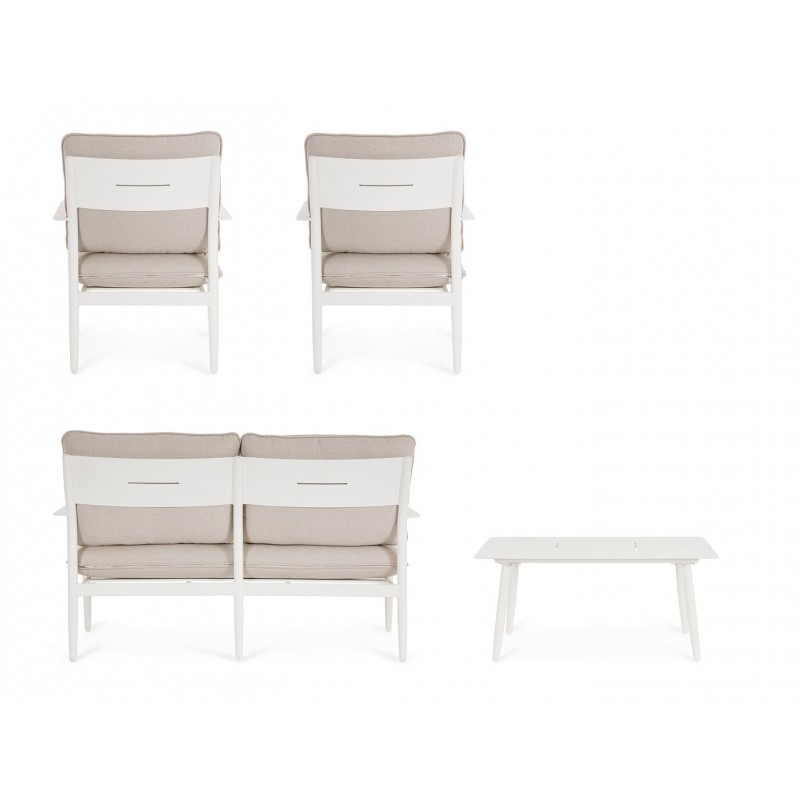 Bizzotto Zestaw Wypocznkowy Ogrodowy      Nebula Biały / Beżowy