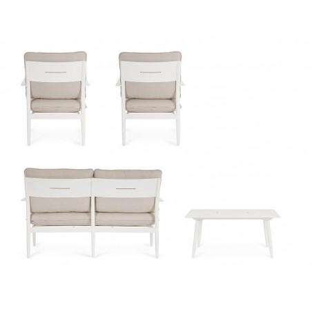 Bizzotto Zestaw Wypocznkowy Ogrodowy      Nebula Biały / Beżowy