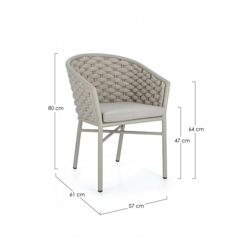 Bizzotto Krzesło Ogrodowe Margalida       Saturn Beżowe