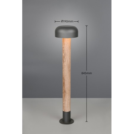 Trio Lampa Zewnętrzna Stojąca Fraser 462560135 Drewno Jasne I Ciemne
