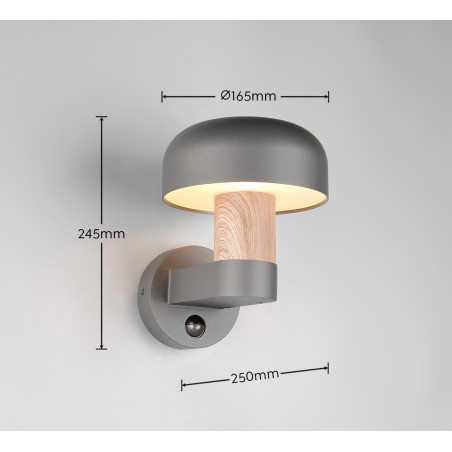 Trio Lampa Zewnętrzna Ścienna Fraser 262569135 Drewno Jasne I Ciemne