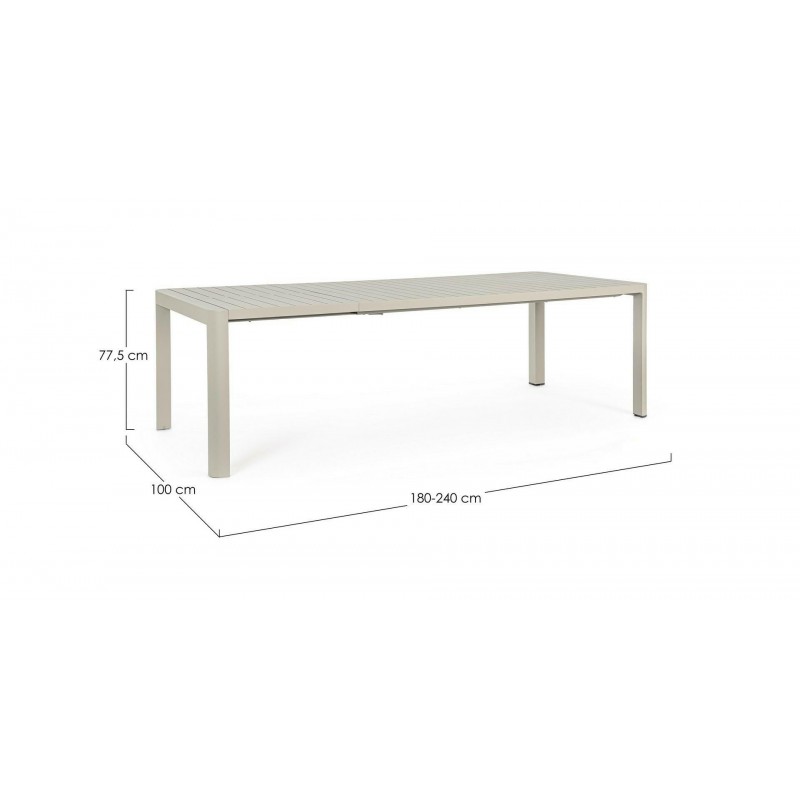 Bizzotto Stół Ogrodowy Rozkładany Kiplin  180-240 Beżowy
