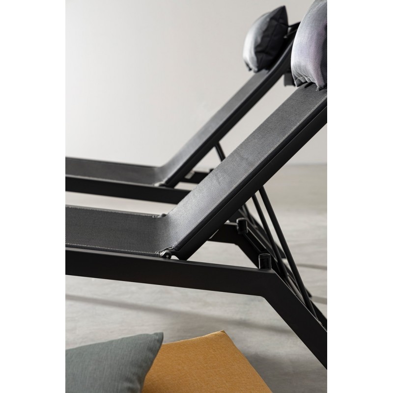 Bizzotto Leżak Ogrodowy Krion Czarny