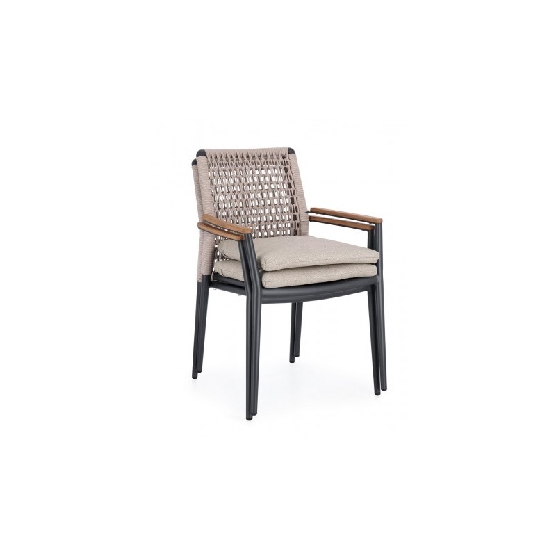 Bizzotto Krzesło Ogrodowe Maddox Beżowe