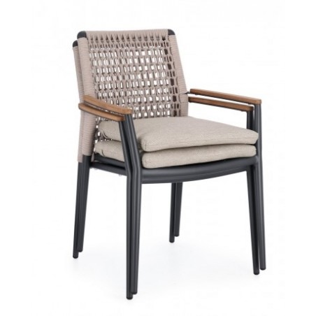 Bizzotto Krzesło Ogrodowe Maddox Beżowe