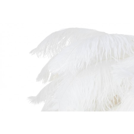 Moosee Lampa Wisząca Tiffany 135 Biała    Mosiądz / Naturalne Pióra