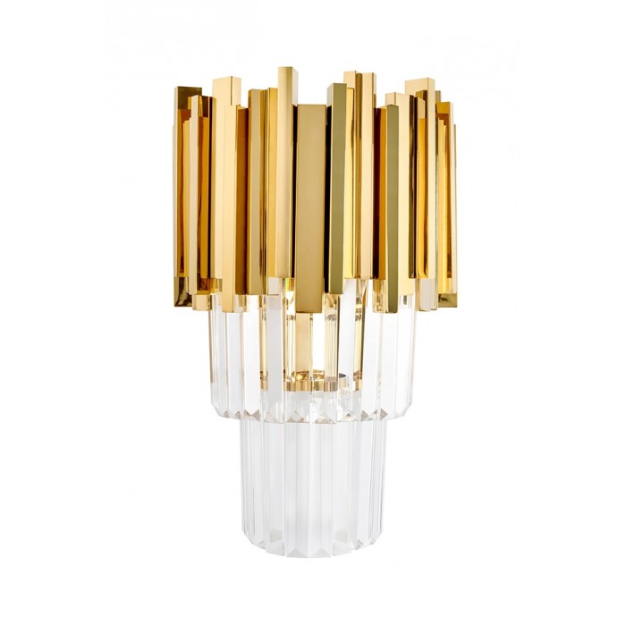 Moosee Lampa Ścienna Imperial Wall Gold   - Stal, Kryształ