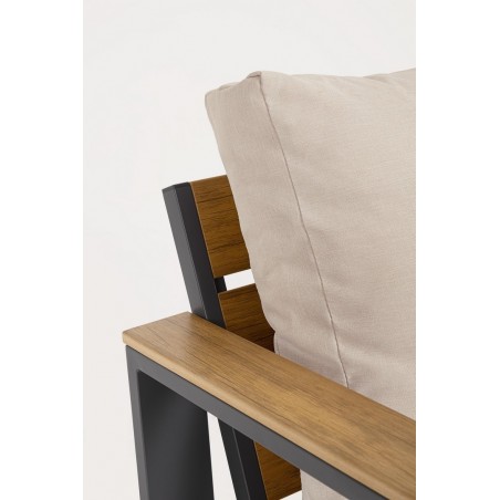 Bizzotto Zestaw Wypoczynkowy Ogrodowy     Leandro Antracyt / Beż