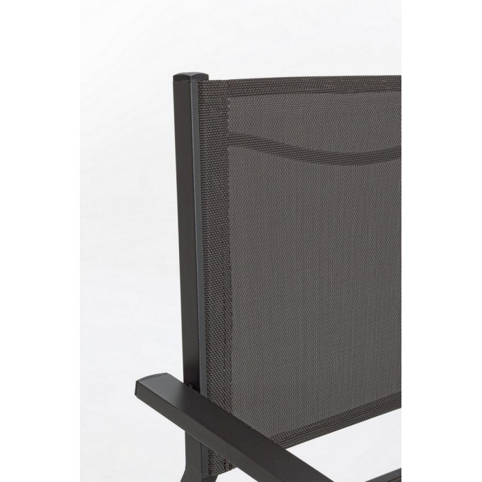 Bizzotto Krzesło Ogrodowe Hilde Ciemny    Szary