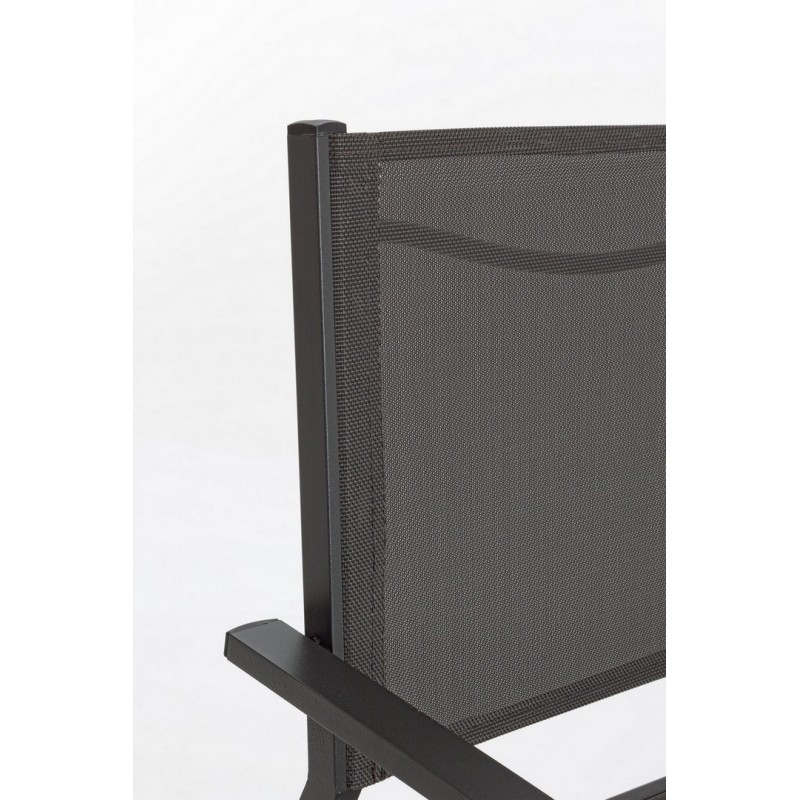 Bizzotto Krzesło Ogrodowe Hilde Ciemny    Szary