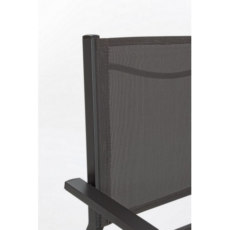 Bizzotto Krzesło Ogrodowe Hilde Ciemny    Szary