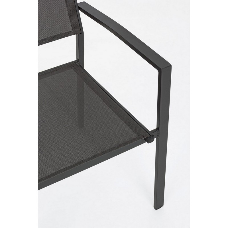 Bizzotto Krzesło Ogrodowe Hilde Ciemny    Szary