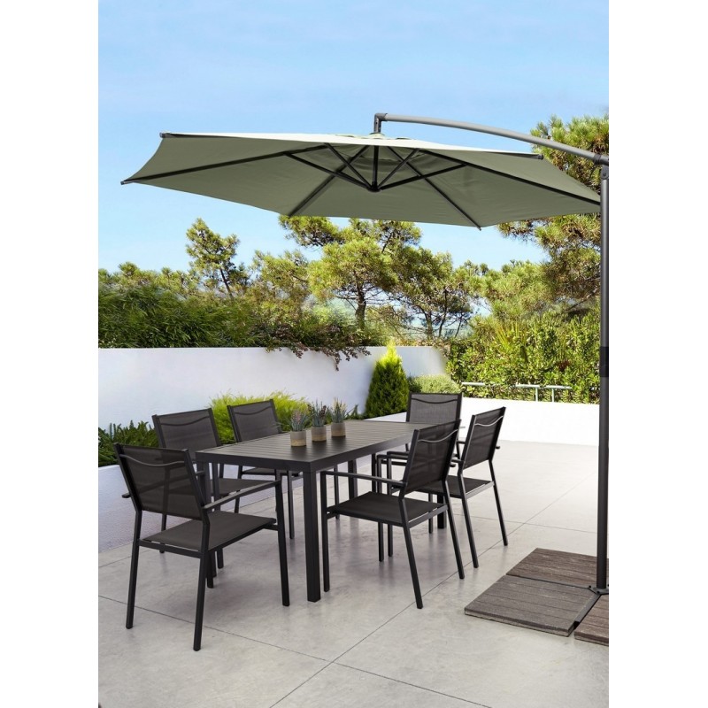 Bizzotto Krzesło Ogrodowe Hilde Ciemny    Szary