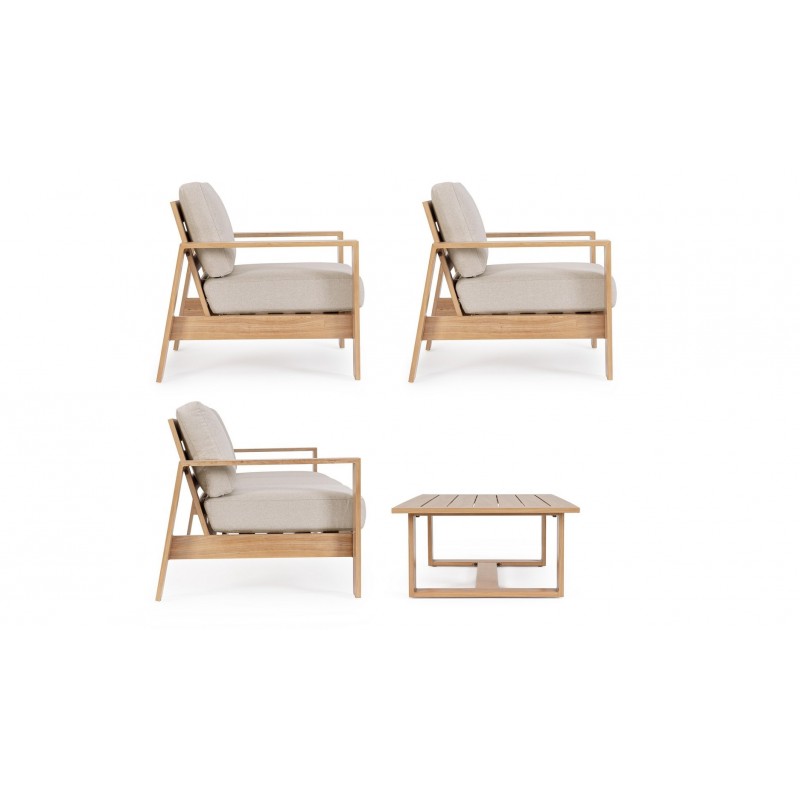 Bizzotto Zestaw Wypoczynkowy Ogrodowy     Baltic Naturalny