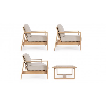 Bizzotto Zestaw Wypoczynkowy Ogrodowy     Baltic Naturalny