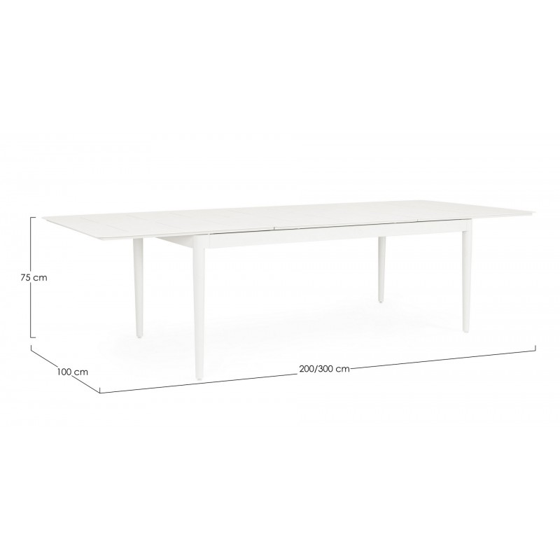 Bizzotto Stół Ogrodowy Nebula 200-300     Biały