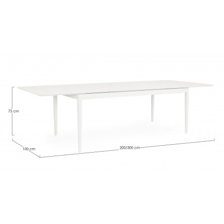 Bizzotto Stół Ogrodowy Nebula 200-300     Biały