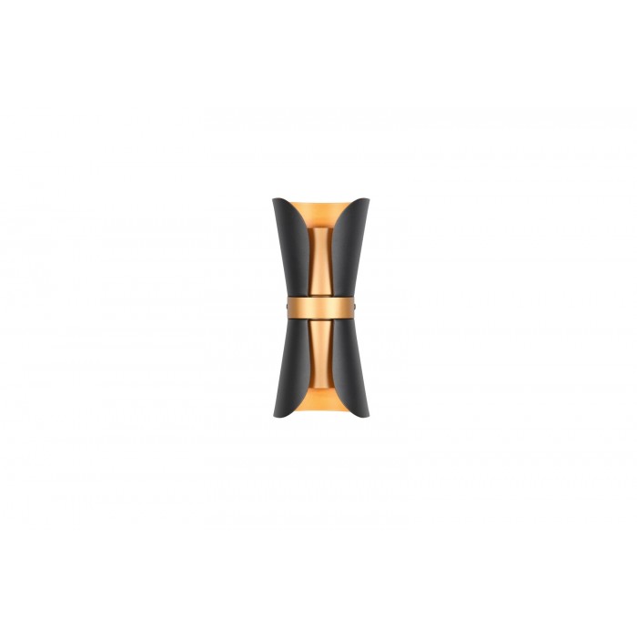 Trio Kinkiet Coat 218600280 Czarny, Złoty I...