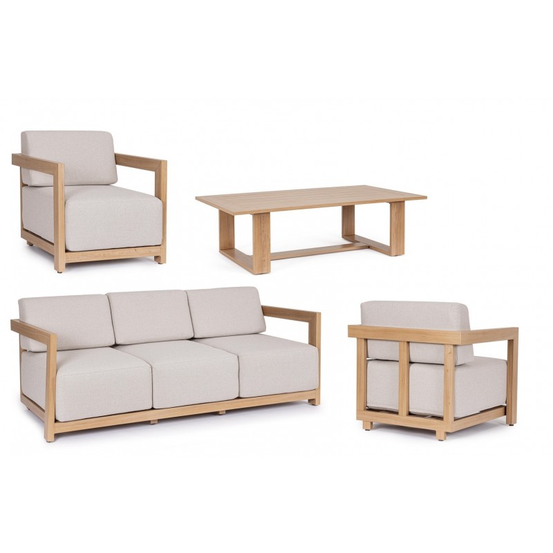 Bizzotto Zestaw Wypoczynkowy Ogrodowy     Theseus Naturalny