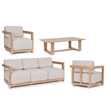 Bizzotto Zestaw Wypoczynkowy Ogrodowy     Theseus Naturalny