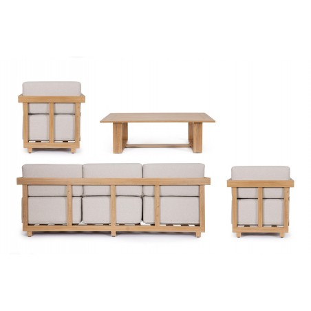 Bizzotto Zestaw Wypoczynkowy Ogrodowy     Theseus Naturalny