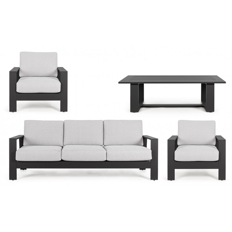 Bizzotto Zestaw Wypoczynkowy Ogrodowy     Baltic Antracyt