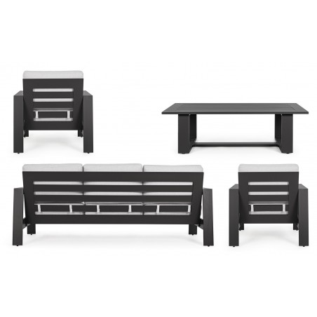 Bizzotto Zestaw Wypoczynkowy Ogrodowy     Baltic Antracyt