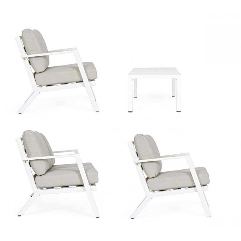 Bizzotto Zestaw Wypoczynkowy Ogrodowy     Harley Biały