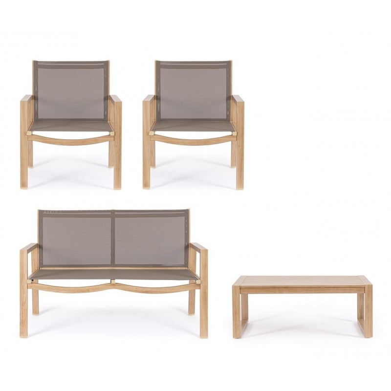 Bizzotto Zestaw Wypoczynkowy Ogrodowy     Kallen Naturalny