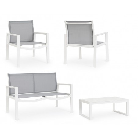 Bizzotto Zestaw Wypoczynkowy Ogrodowy     Kallen Biały