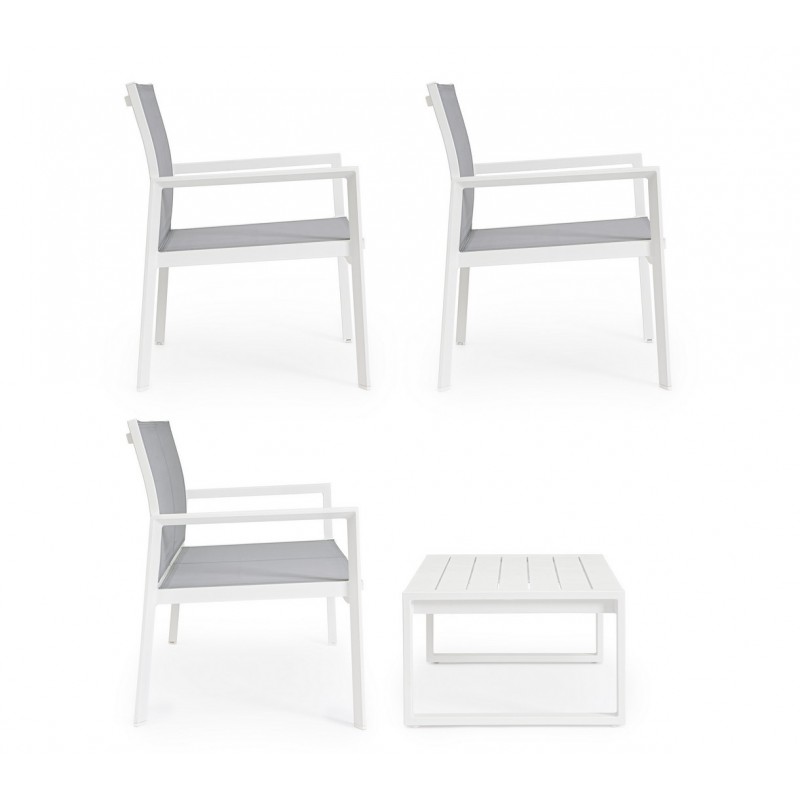 Bizzotto Zestaw Wypoczynkowy Ogrodowy     Kallen Biały