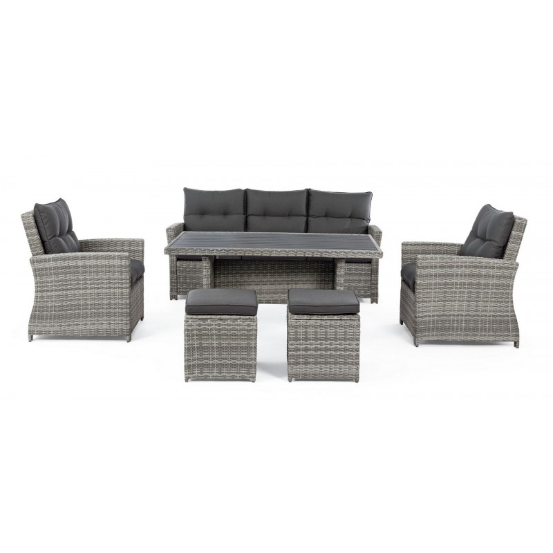 Bizzotto Zestaw Wypoczynkowy Ogrodowy     Ariel Szary