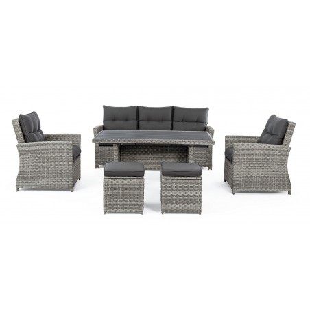 Bizzotto Zestaw Wypoczynkowy Ogrodowy     Ariel Szary