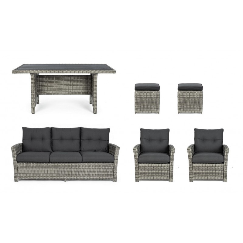 Bizzotto Zestaw Wypoczynkowy Ogrodowy     Ariel Szary