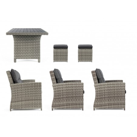 Bizzotto Zestaw Wypoczynkowy Ogrodowy     Ariel Szary