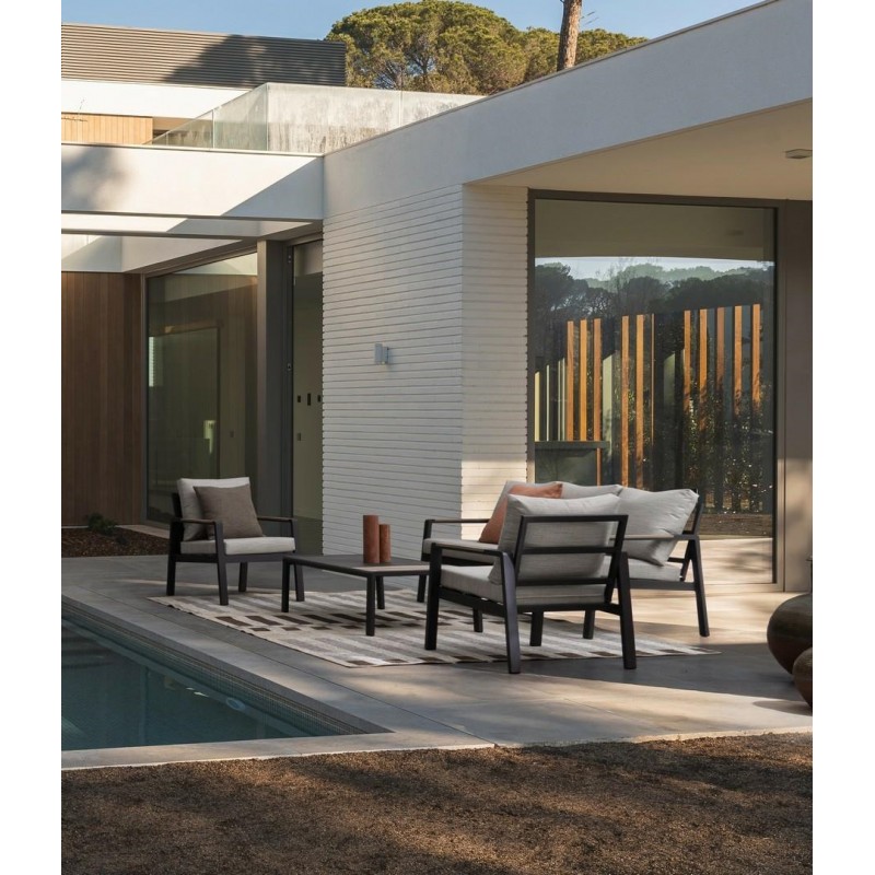 Bizzotto Zestaw Wypoczynkowy Ogrodowy     Elna Antracyt / Beż