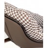 Fotel Bujany Fatty Brązowa Pepitka