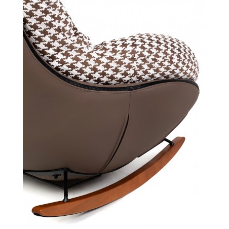 Fotel Bujany Fatty Brązowa Pepitka